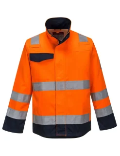 PORTWEST - Veste modaflame orange/marine ris couleur : orange/marine taille m - portwest