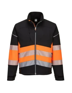 PORTWEST - Veste softshell pw3 haute visibilité classe 1 couleur : noir/orange taille xxl - portwest