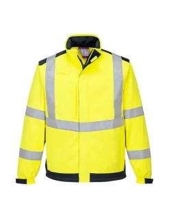 PORTWEST - Veste softshell modaflame multi norme arc électrique couleur : jaune/marine taille xl - portwest