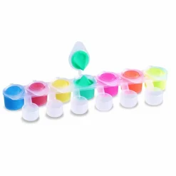 PRIMO - 14 pots de peinture acrylique fluo et métalique 4,5 ml