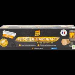 PYRO FEU - Bûche de ramonage 1.1kg + certificat pyrofeu