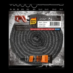 PYRO FEU - Pyro feu joint tressé pour cheminée et poêle longueur 2,5 m