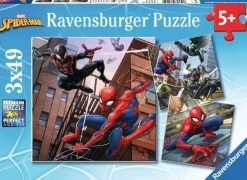 RAVENSBURGER - Puzzle spiderman en action 3x49 pcs