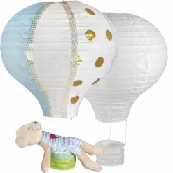 RAYHER - 6 lampions en papier montgolfière à chassis métallique ø 30 x 40 cm