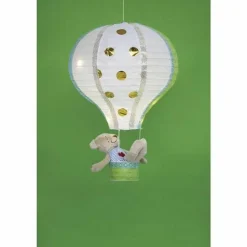 RAYHER - 3 lampions en papier montgolfière à chassis métallique ø 30 x 40 cm