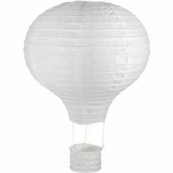 RAYHER - 3 lampions en papier montgolfière à chassis métallique ø 30 x 40 cm