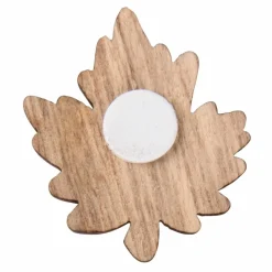 RAYHER - 12 mini citrouilles et feuilles en bois adhésives - 3 types et 4 couleurs - 3,7 cm