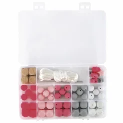 RAYHER - Coffret de perles en silicone - rose
