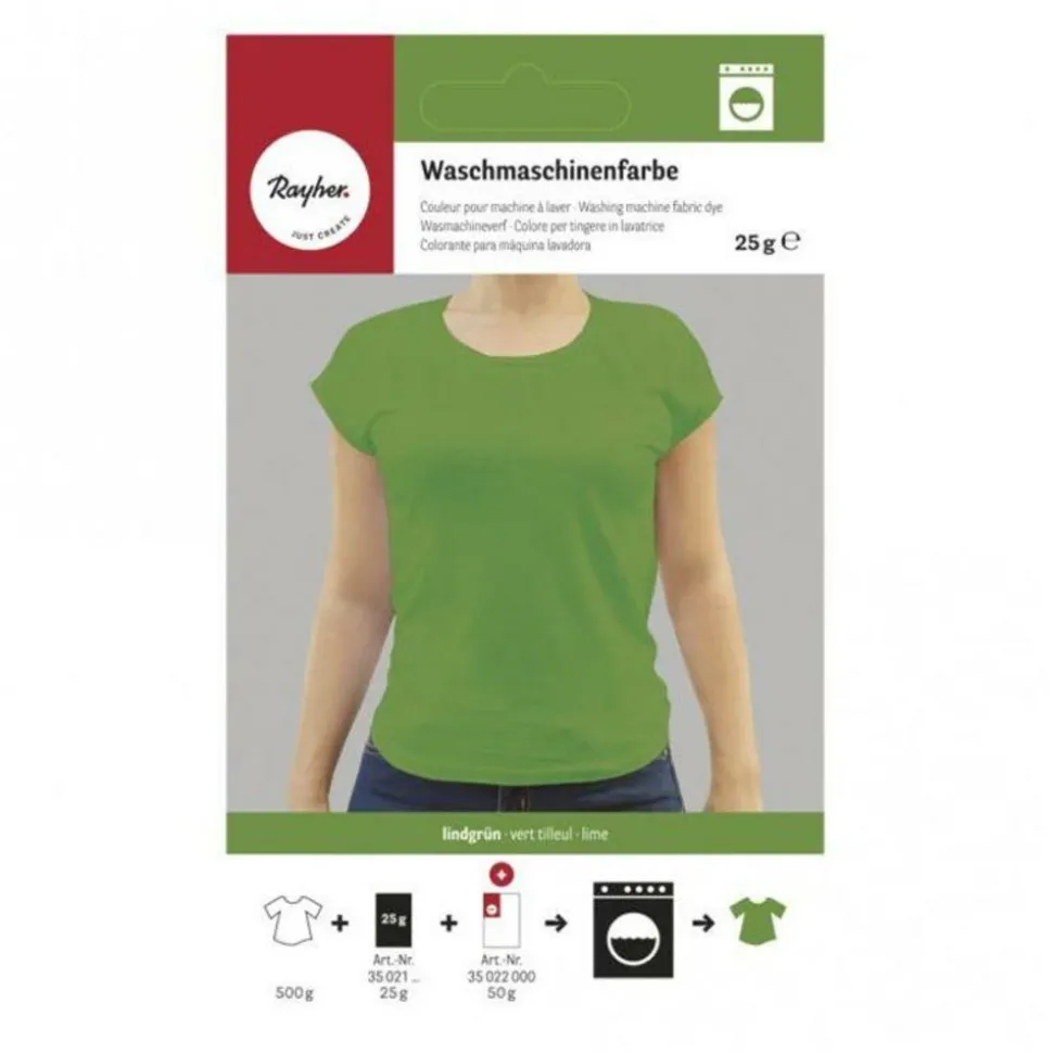 RAYHER - Colorant à textile pour machine à laver - vert tilleul