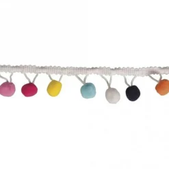 RAYHER - Galon de pompons colorés 2 m