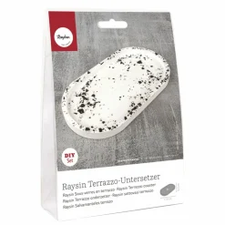 RAYHER - Kit de création mini plateau en résine terrazzo