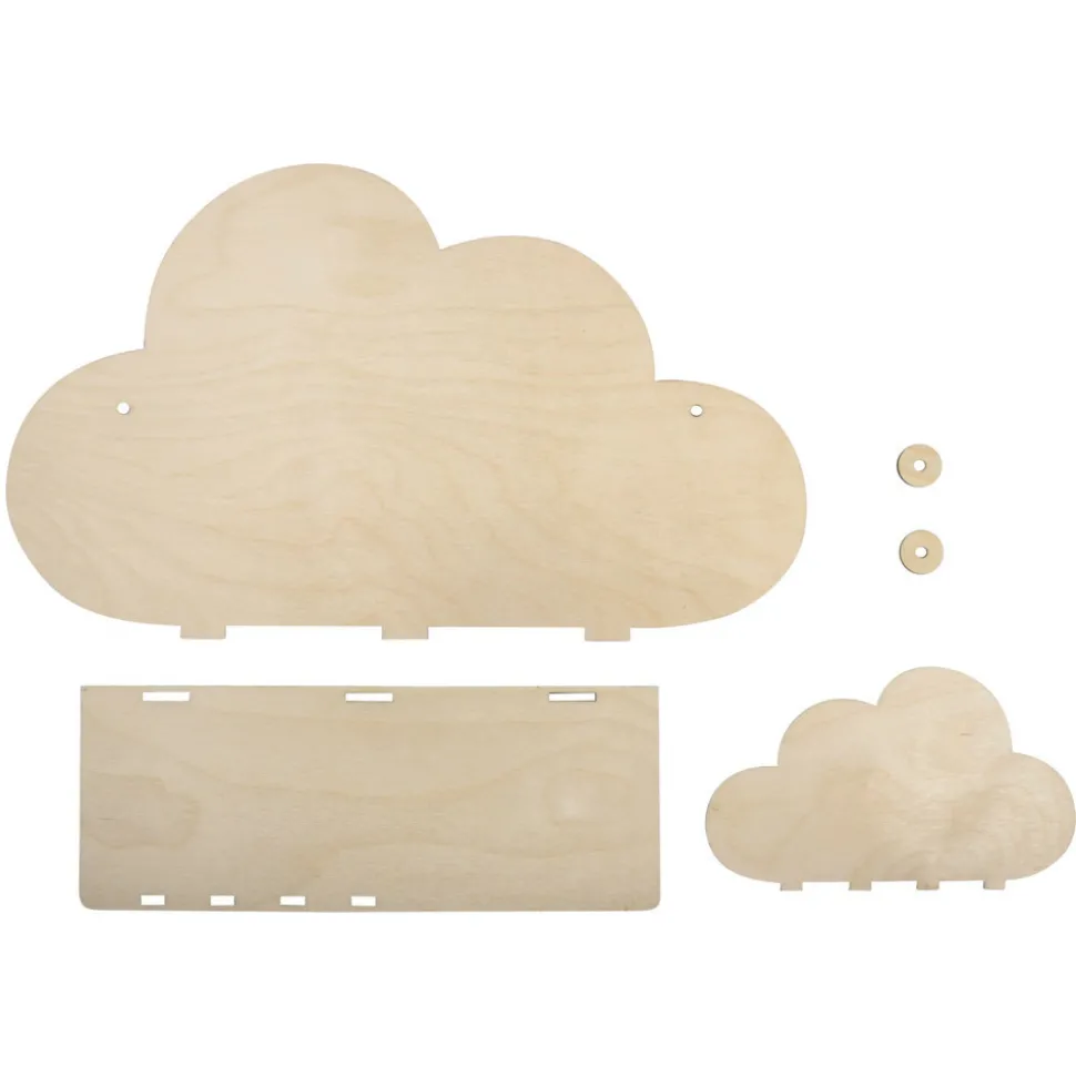 RAYHER - Kit diy - etagère en bois nuage 35 x 21 x 10 cm