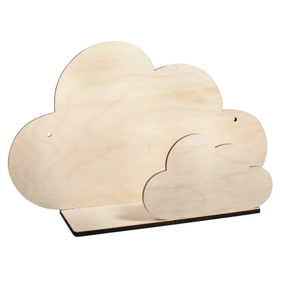 RAYHER - Kit diy - etagère en bois nuage 35 x 21 x 10 cm