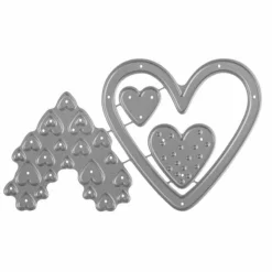 RAYHER - Matrice de découpe en métal 7,6 x 4,5 cm - cœurs