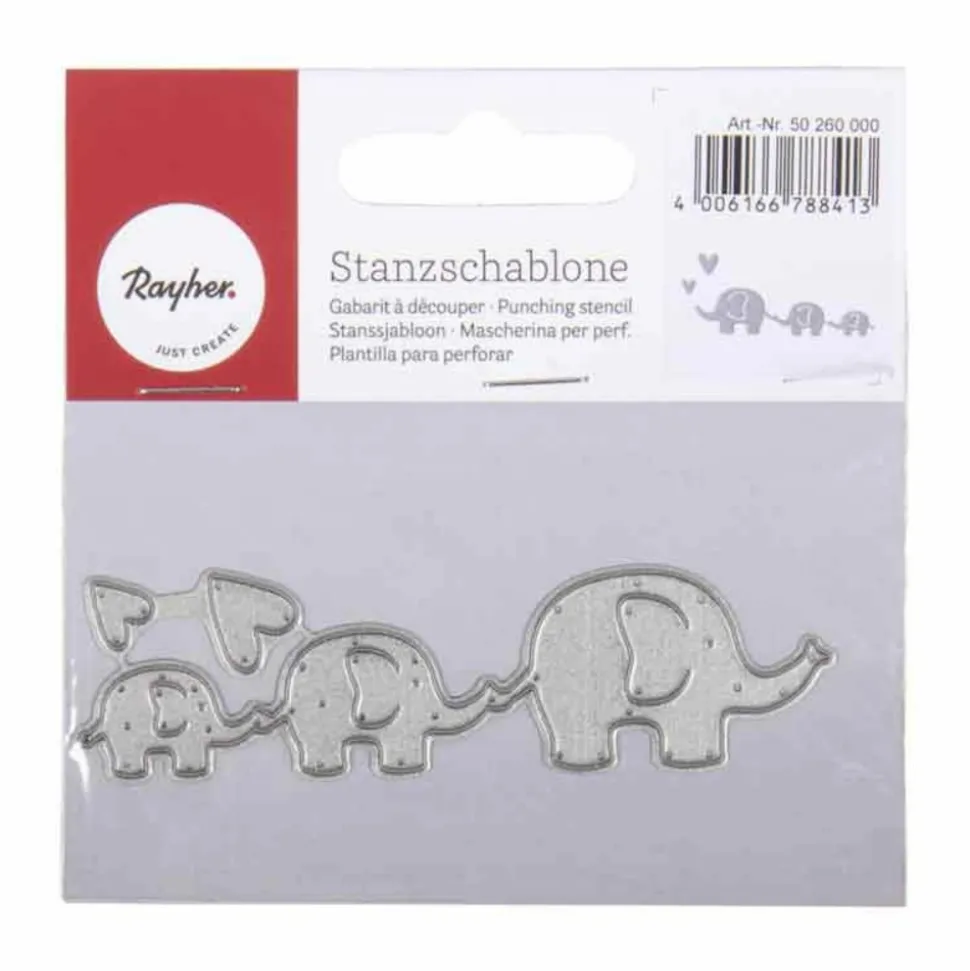 RAYHER - Matrice de découpe 2,3 x 0,8 x 0,7 cm - éléphants