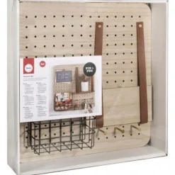 RAYHER - Organiseur mural en bois personnalisable pin & peg 40 x 40 cm
