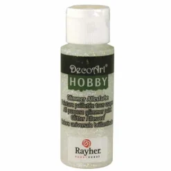 RAYHER - Peinture acrylique tous usages pailletée 59 ml - gris