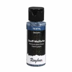 RAYHER - Peinture pour tissus extrême paillettes 59 ml - noir