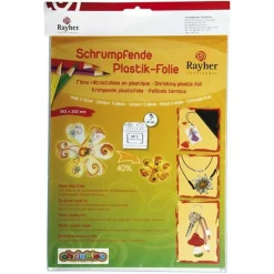 RAYHER - Plastique fou - 5 films rétractables - blanc