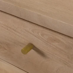 RENDEZ-VOUS DÉCO - Bran - commode 8 tiroirs en bois de manguier et pieds en métal doré