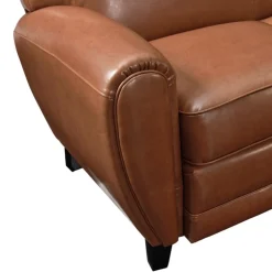 RENDEZ-VOUS DÉCO - Club - canapé 3 places camel en croute de cuir enduite