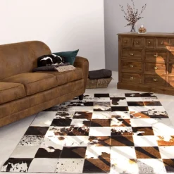 RENDEZ-VOUS DÉCO - Club - canapé 3 places marron vieilli en microfibre