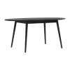 RENDEZ-VOUS DÉCO - Eddy - table ovale 6/8 personnes extensible en bois noir 170/200 cm