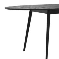 RENDEZ-VOUS DÉCO - Eddy - table ovale 6/8 personnes extensible en bois noir 170/200 cm