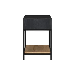 RENDEZ-VOUS DÉCO - Jakson - table de chevet en bois et métal noir 1 tiroir