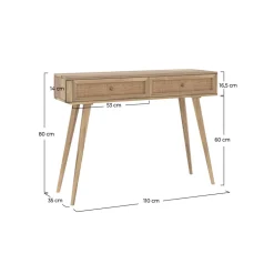 RENDEZ-VOUS DÉCO - Masala - console en bois de manguier 2 tiroirs