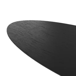 RENDEZ-VOUS DÉCO - Sparo - table ovale 10 personnes en bois de teck recyclé noir 240 cm