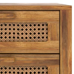 RENDEZ-VOUS DÉCO - Tiki - table de chevet 2 tiroirs en cannage