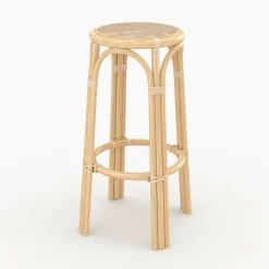 RENDEZ-VOUS DÉCO - Vania - tabouret de bar 77 cm en rotin