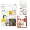 RICO DESIGN - 30 feuilles de papier or-argent + stickers gel + 8 étiquettes noël nostalgique