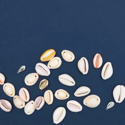 RICO DESIGN - 10 perles - coquillages pastel - 2 perforations