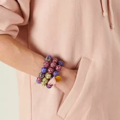 RICO DESIGN - 5 perles acid leo rose fuchsia ø 16 mm