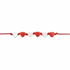 RICO DESIGN - 165 perles coeur 5 x 7 mm - blanc et rouge