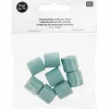 RICO DESIGN - 8 perles cylindriques - bois turquoise - 17 mm