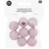 RICO DESIGN - 8 perles rondes - bois rose - 25 mm