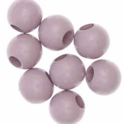 RICO DESIGN - 8 perles rondes - bois rose - 25 mm