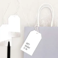 RICO DESIGN - 24 étiquettes à suspendre blanches & argentées