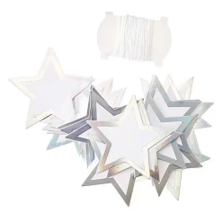 RICO DESIGN - 24 étiquettes à suspendre étoiles argentées