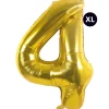 RICO DESIGN - Ballon aluminium chiffre "4" doré, haut. 86 cm
