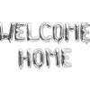 RICO DESIGN - Ballons aluminium "Welcom Home" 11 caratères argentés, H. 36 cm