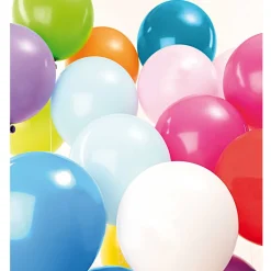 RICO DESIGN - Ballons couleurs mixées, haut. 30 cm, x 12 pièces