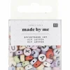 RICO DESIGN - Perles rondes lettres - pastel