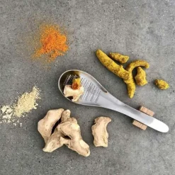 RIVSALT - Kit curcuma-gingembre et râpe à rhizome