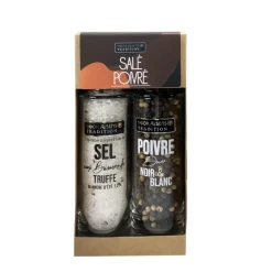 SAVOR & SENS - Duo salé poivré - sel truffe & poivre noire et blanc
