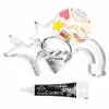SCRAPCOOKING - 4 découpoirs à biscuits licorne + stylo de glaçage noir