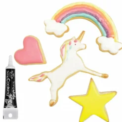SCRAPCOOKING - 4 découpoirs à biscuits licorne + stylo de glaçage noir